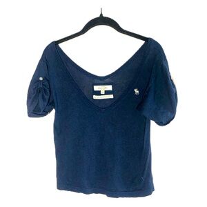 Abercrombie & Fitch V Neck Cotton Cashmere Short Sleeve T-shirt Women’s XL